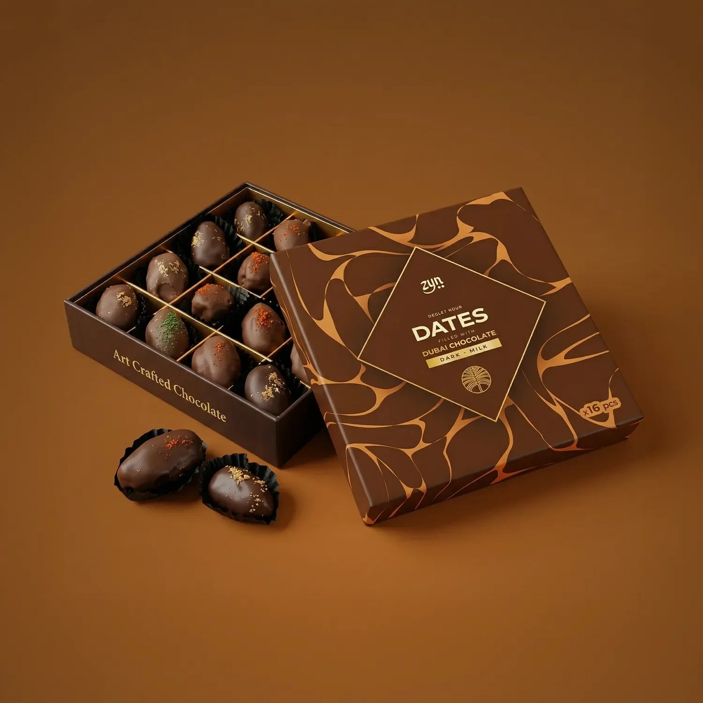 Coffret Dattes Deglet Noor fourrées — 16 pièces