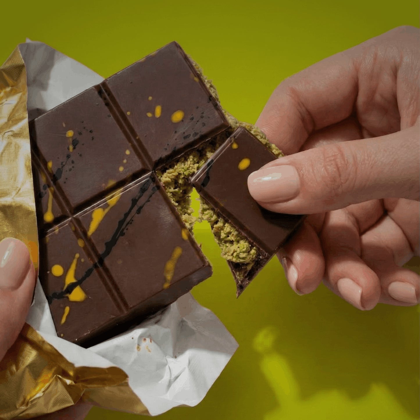 Tablette 200g — Pistache & Kunafa — Chocolat Noir